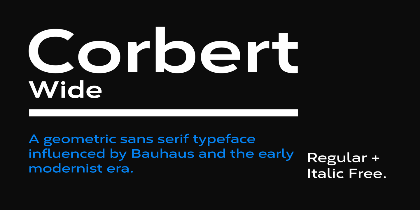 Example font Corbert Wide #1